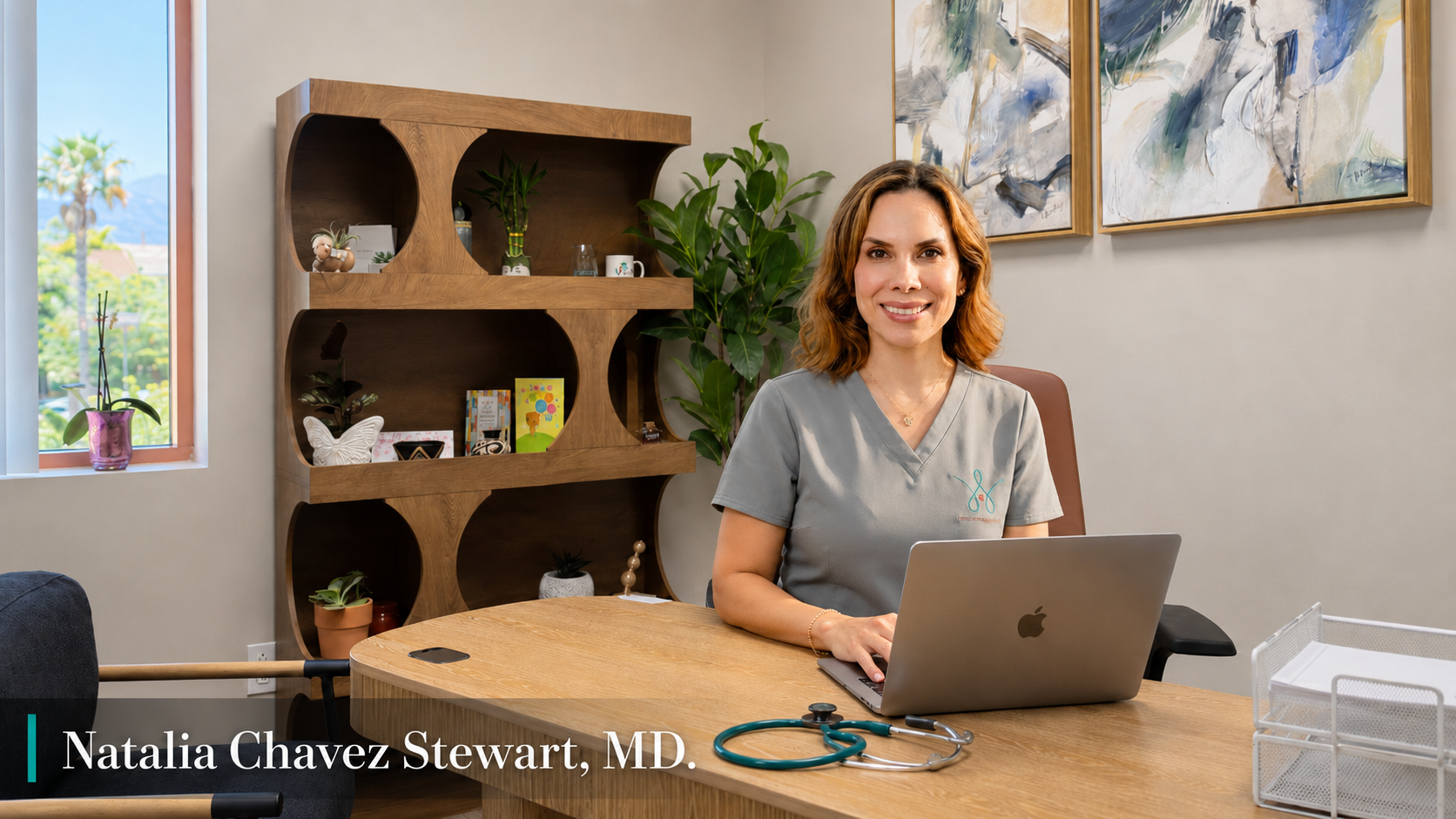 Dr. Natalia Chavez Stewart providing joint pain treatment in Corona, CA